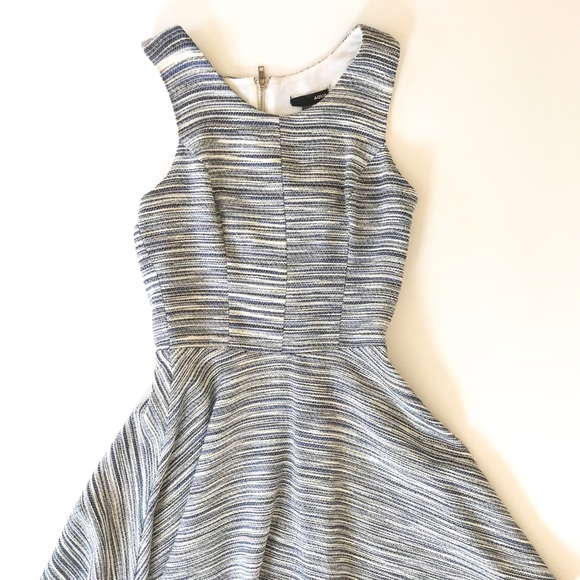 AQUA Fit & Flare Tweed Cutout Dress - Picture 3 of 6